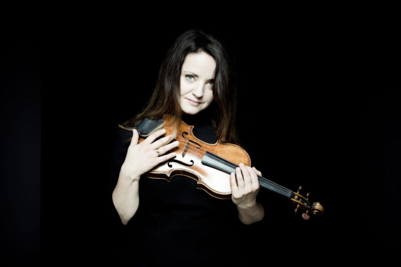 Image Andris Nelsons conducts Brahms, Mackey, and Shostakovich with Baiba Skride, violin