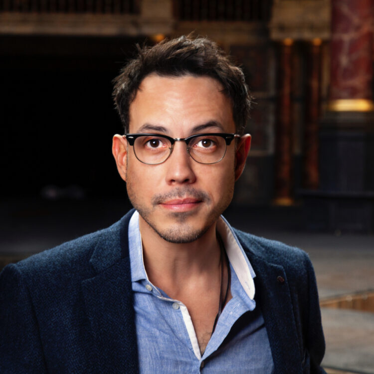 A headshot of Bill Barclay in the Globe theater