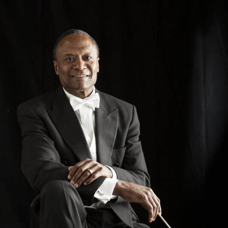 Thomas Wilkins headshot with baton