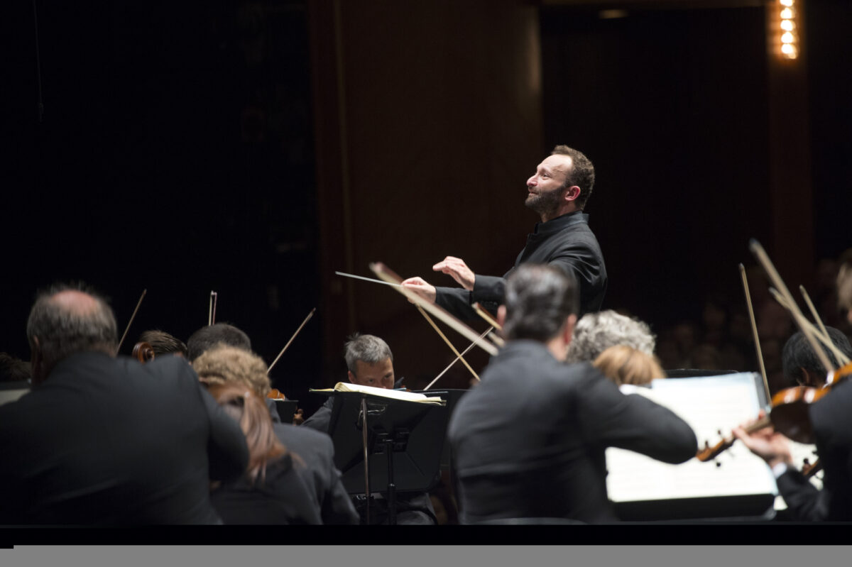 Berliner Philharmoniker performing on stage