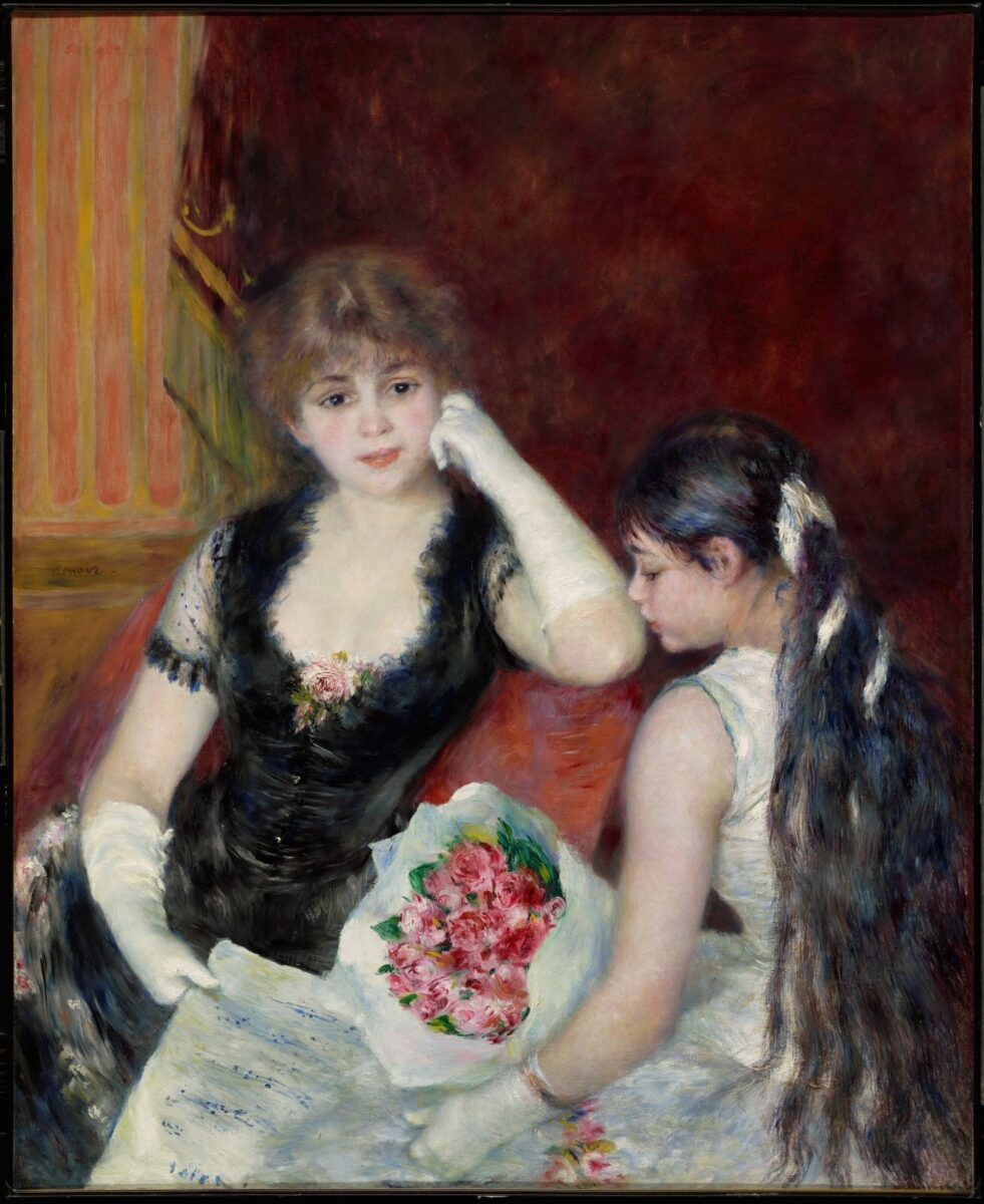 Pierre-Auguste Renoir, A Box at the Theater (At the Concert) (detail), 1880, oil on canvas. The Clark, 1955.594