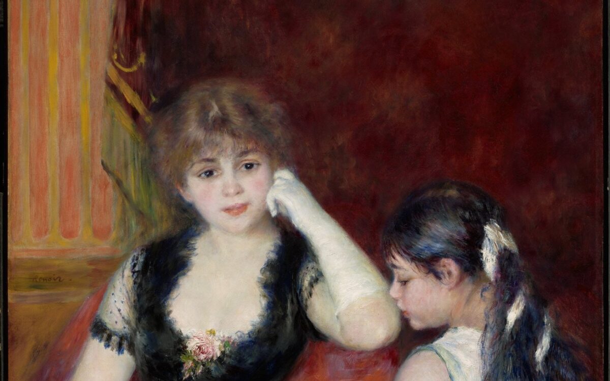Pierre-Auguste Renoir, A Box at the Theater (At the Concert) (detail), 1880, oil on canvas. The Clark, 1955.594