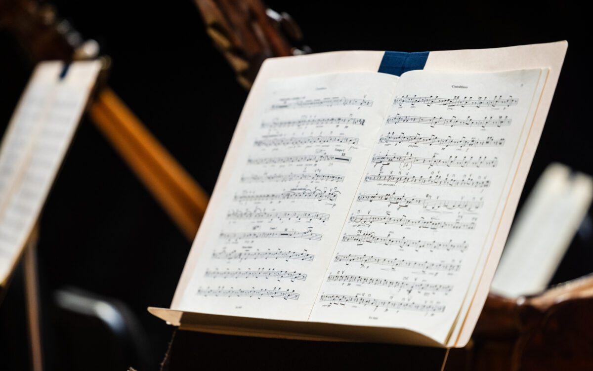 Sheet Music on Music Stand